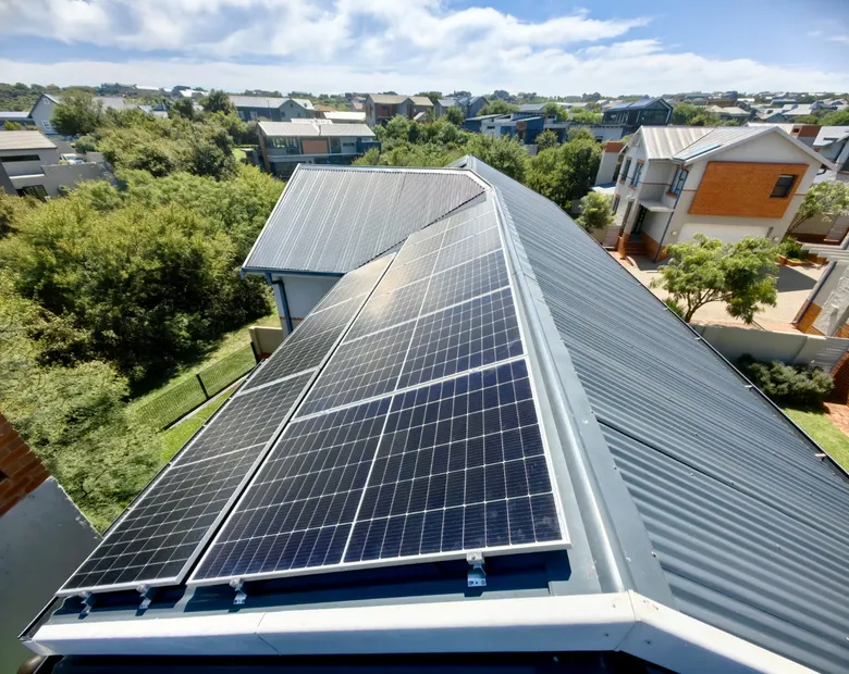 Rooftop solar installation on a residential property in Gauteng